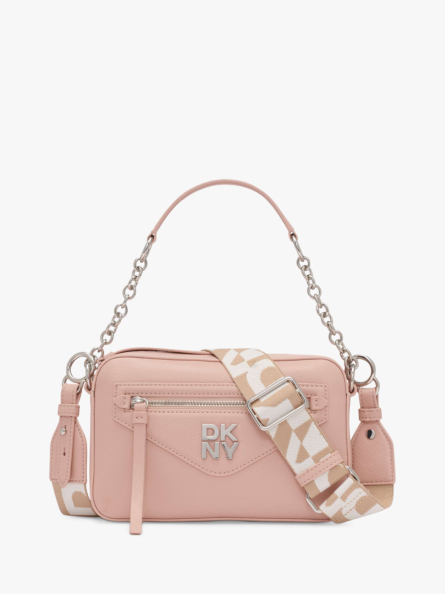 Buy DKNY Greenpoint Leather Camera Bag, Nude Online at johnlewis.com