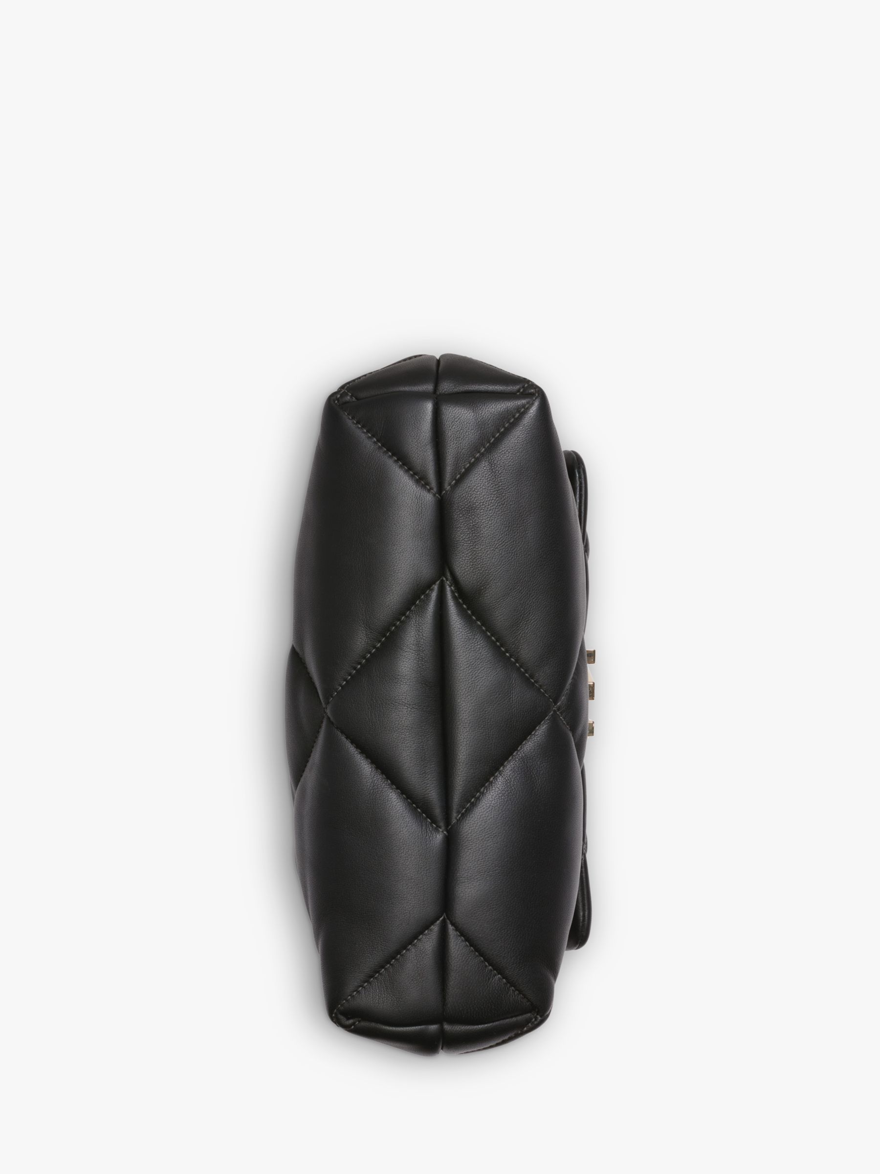 Buy DKNY Red Hook Leather Crossbody Bag, Black/Gold Online at johnlewis.com