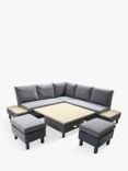 LG Outdoor Venice 7-Seater Modular Corner Garden Casual Dining Set, Graphite