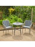 LG Outdoor Bali 2-Seater Garden Bistro Table & Chairs Set, Grey