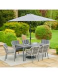 LG Outdoor Bali 6-Seater Rectangular Garden Dining Table & Chairs Set, Grey12024-125624