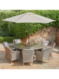 LG Outdoor Monte Carlo 8-Seater Round Garden Dining Table & Chairs Set