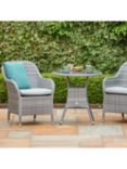 LG Outdoor Monte Carlo 2-Seater Round Garden Bistro Table & Chairs Set, Stone