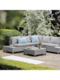 LG Outdoor Monte Carlo 5-Seater Square Garden Table Lounge Set, Stone