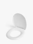 John Lewis ANYDAY Bottom Fix Toilet Seat, White