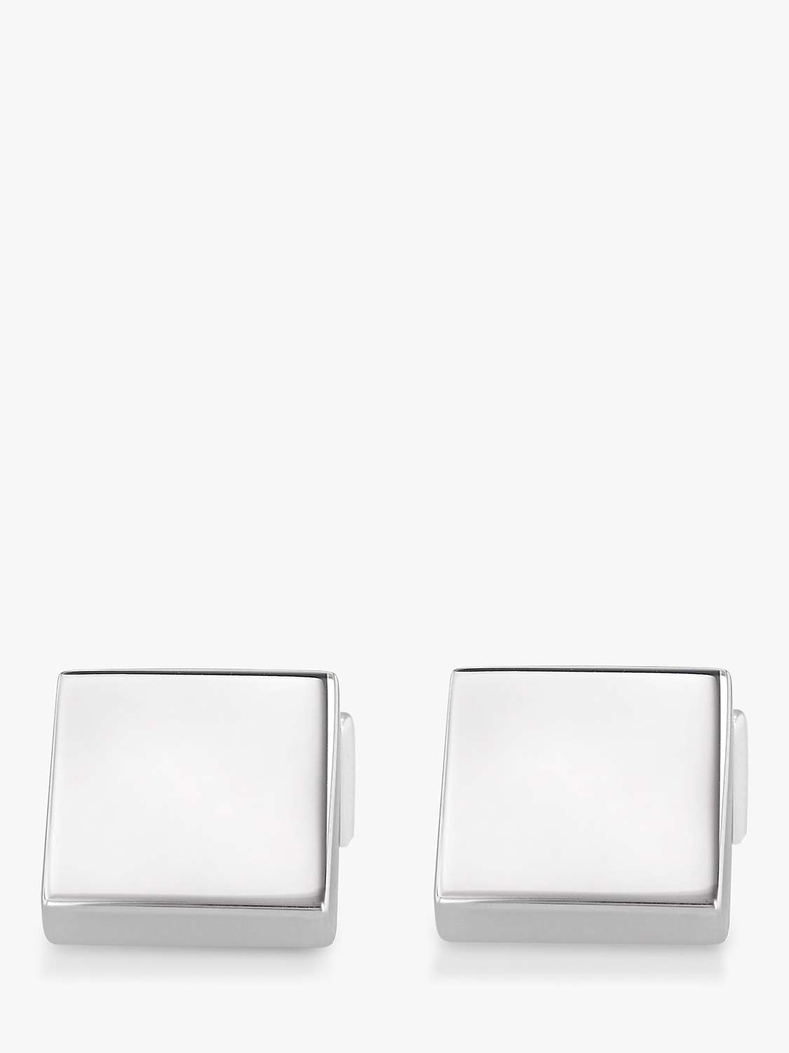 Buy Hoxton London Square Cufflinks, Silver Online at johnlewis.com