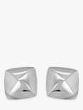 Hoxton London Pyramid Square Cufflinks, Silver