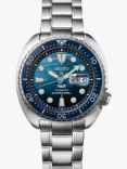Seiko SRPK01K1 Men's Prospex Great Blue Turtle Scuba PADI Special Edition Bracelet Strap Watch, Blue/Silver