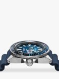Seiko SRPJ93K1 Men's Prospex Great Blue Samurai Scuba PADI Special Edition Silicone Strap Watch, Blue