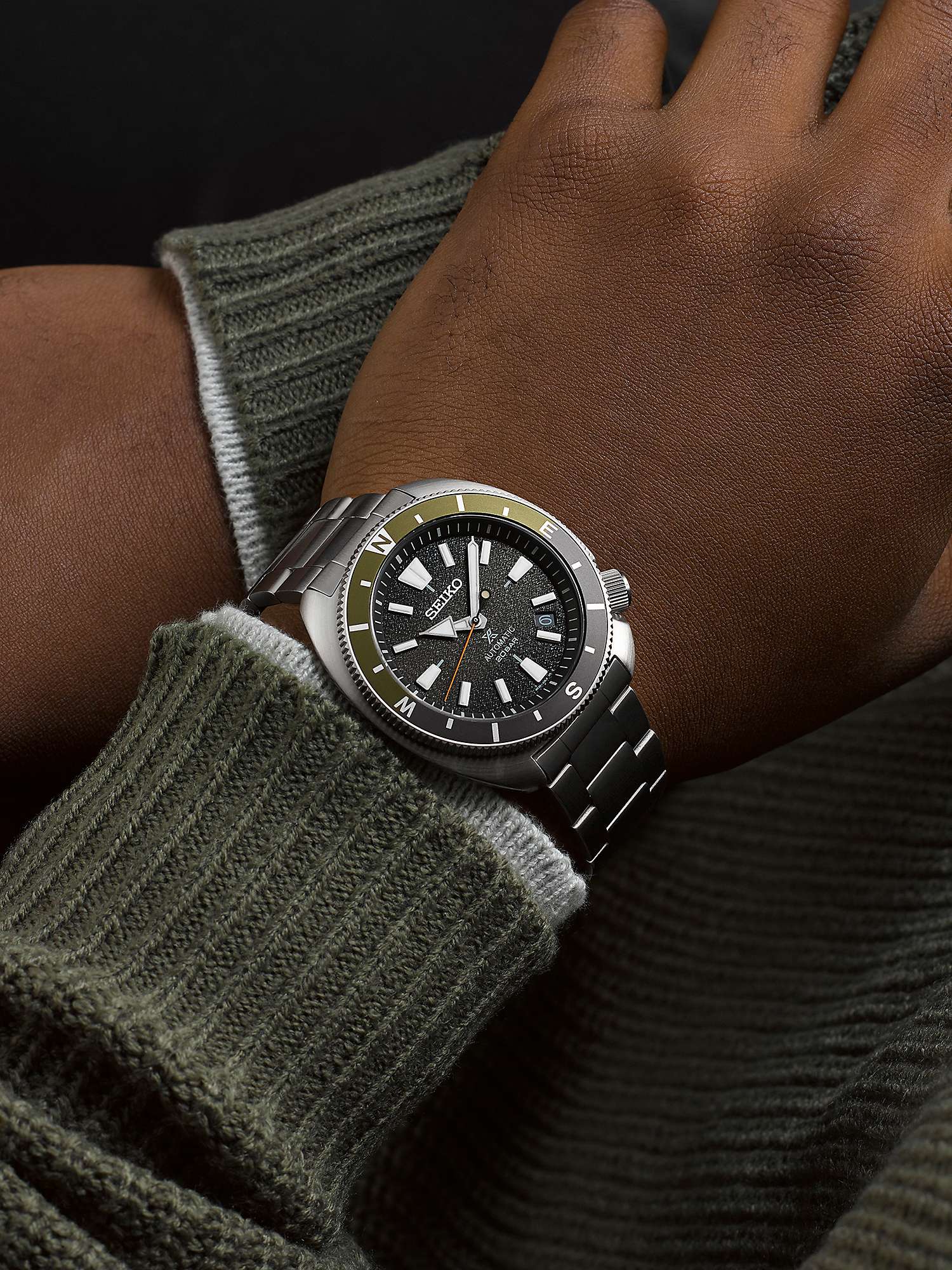 Buy Seiko SRPK77K1 Men's Silfra Prospex Tortoise Limited Edition Automatic Bracelet Strap Watch, Grey/Silver Online at johnlewis.com