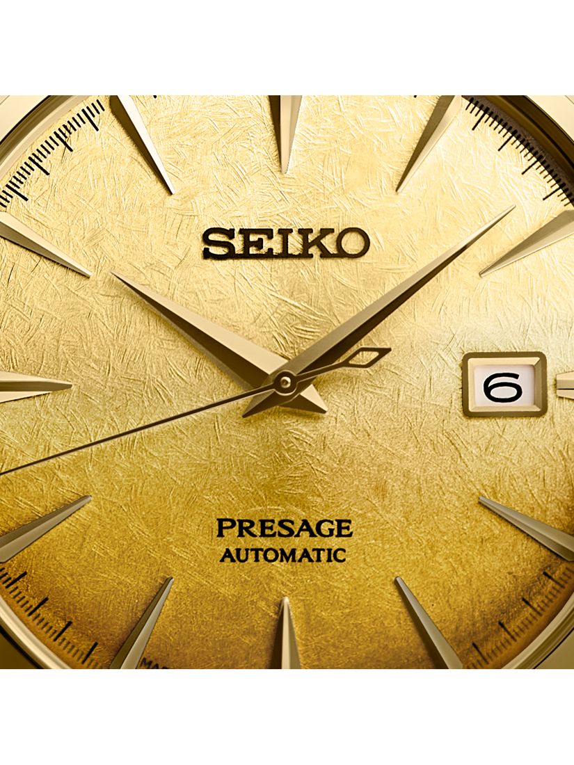 Buy Seiko SRPK46J1 Men's Beer Julep Presage Cocktail Time Automatic Bracelet Strap Watch, Champagne Online at johnlewis.com