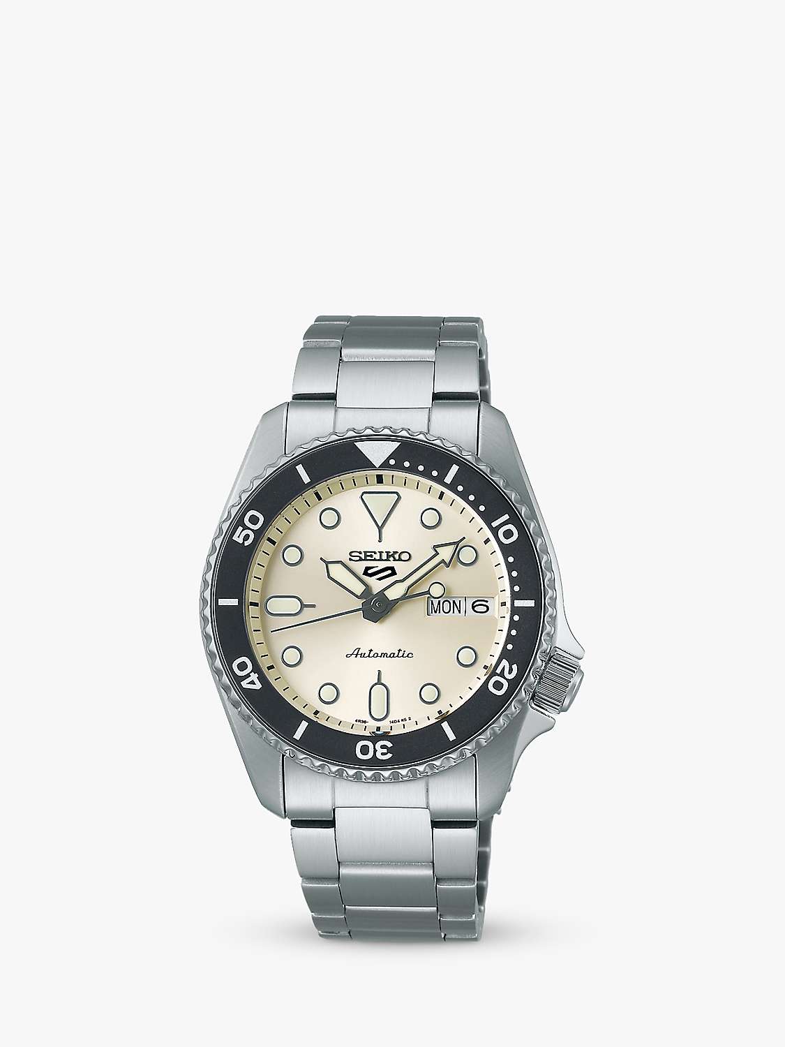 Buy Seiko SRPK31K1 Men's 5 Sports SKX Automatic Bracelet Strap Watch, Cream/Silver Online at johnlewis.com