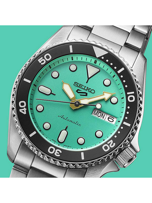 Seiko SRPK33K1 Men's 5 Sports SKX Automatic Bracelet Strap Watch, Blue/Green