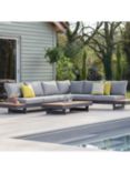 Bramblecrest Vilamoura 6-Seater L-Shape Modular Garden Sofa & Coffee Table Set, Anthracite