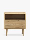 EasyKlix Sherbrooke 1 Drawer Bedside Table, Oak