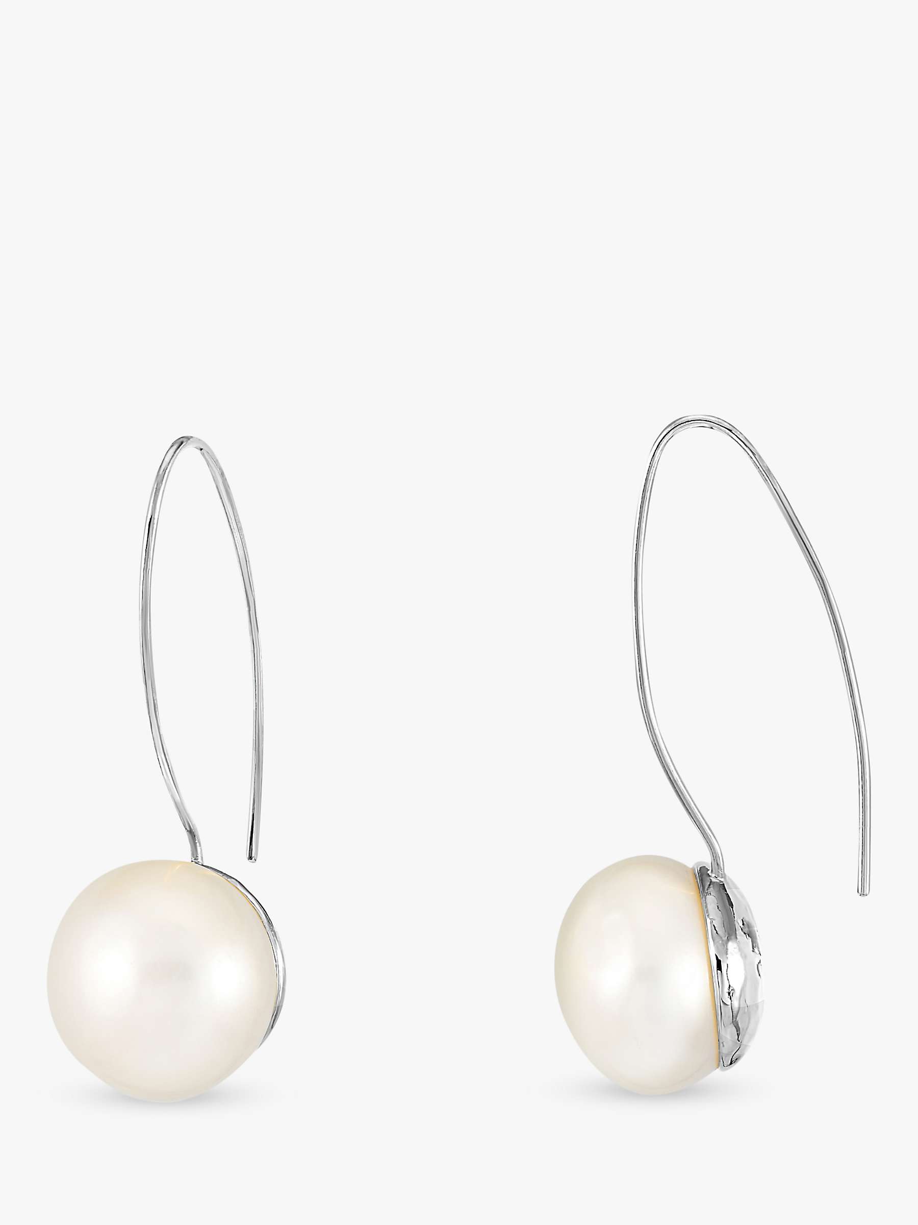 Buy Dower & Hall Timeless Freshwater Pearl Drop Earrings, Silver Online at johnlewis.com