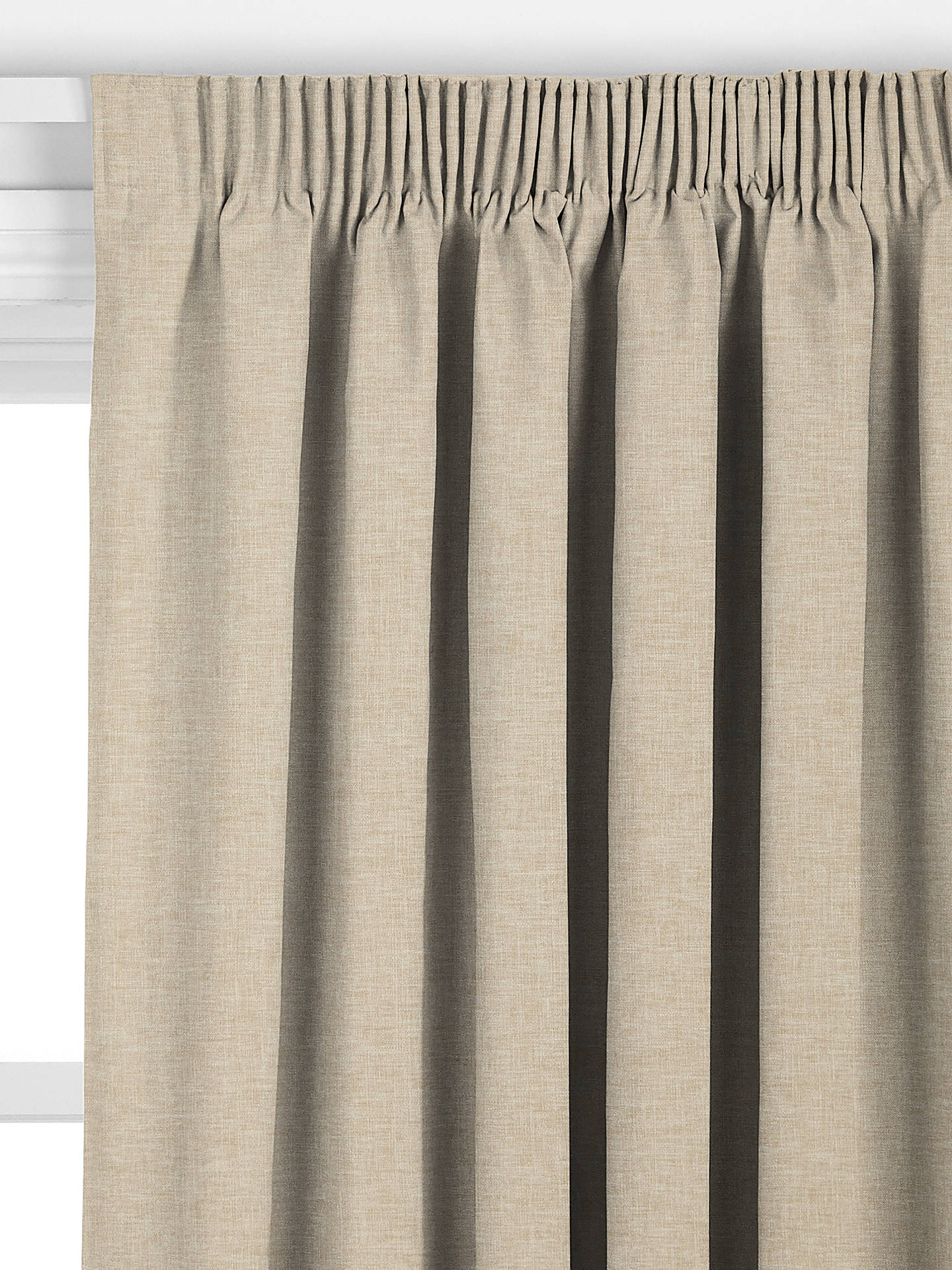 John Lewis Cotton Blend Biscuit Made to Measure Curtains, Natural