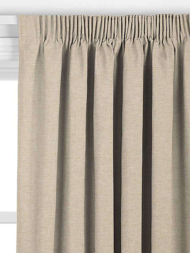 John Lewis Cotton Blend Biscuit Made to Measure Curtains, Natural