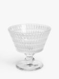 John Lewis Ava Footed Glass Dessert Bowl, 12cm, Clear