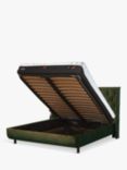 TEMPUR® Arc Ottoman Storage Luxury Upholstered Bed Frame, Super King Size, Dark Green
