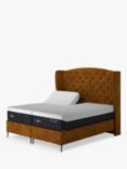 TEMPUR® Suffolk Slim Divan Adjustable Disc Upholstered Bed, Super King Size, Tumeric