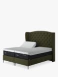 TEMPUR® Suffolk Slim Divan Adjustable Disc Upholstered Bed, Single, Green