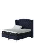 TEMPUR® Suffolk Slim Divan Adjustable Disc Upholstered Bed, King Size, Dark Blue