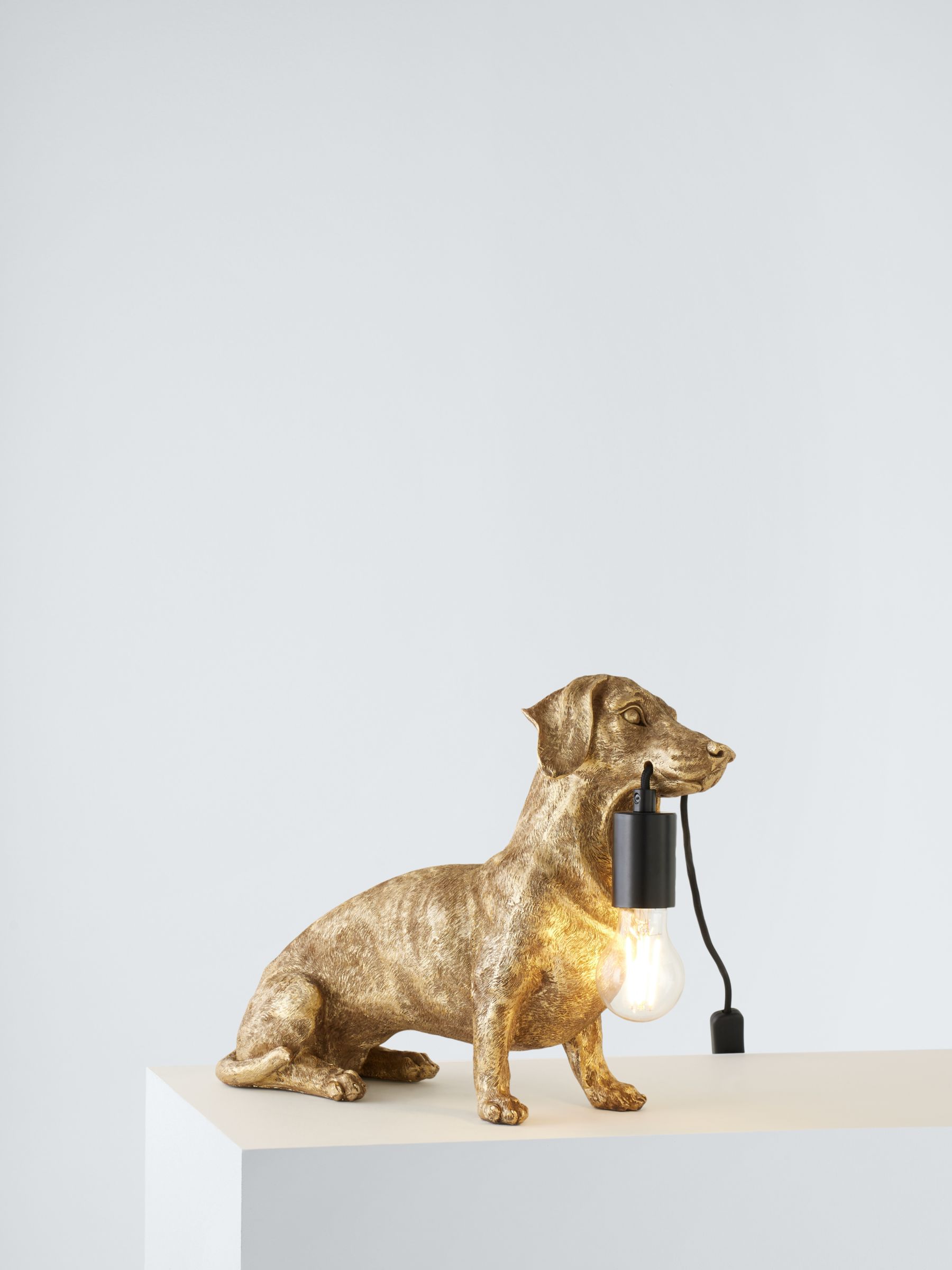 Bay Lighting Sausage Dog Table Lamp, Gold