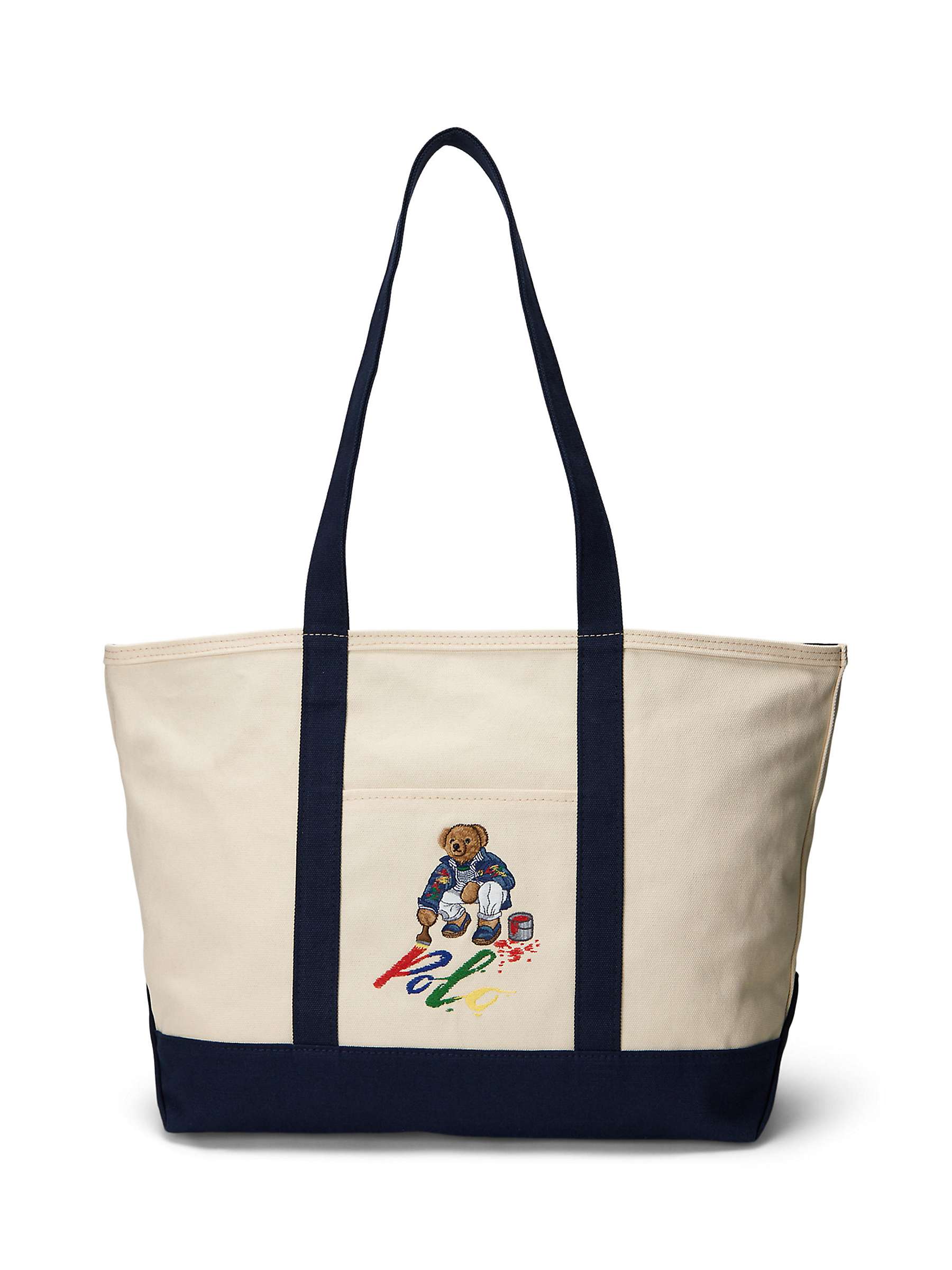 Buy Ralph Lauren Medium Tote Bag, Navy/White Online at johnlewis.com