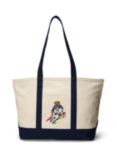 Ralph Lauren Medium Tote Bag, Navy/White