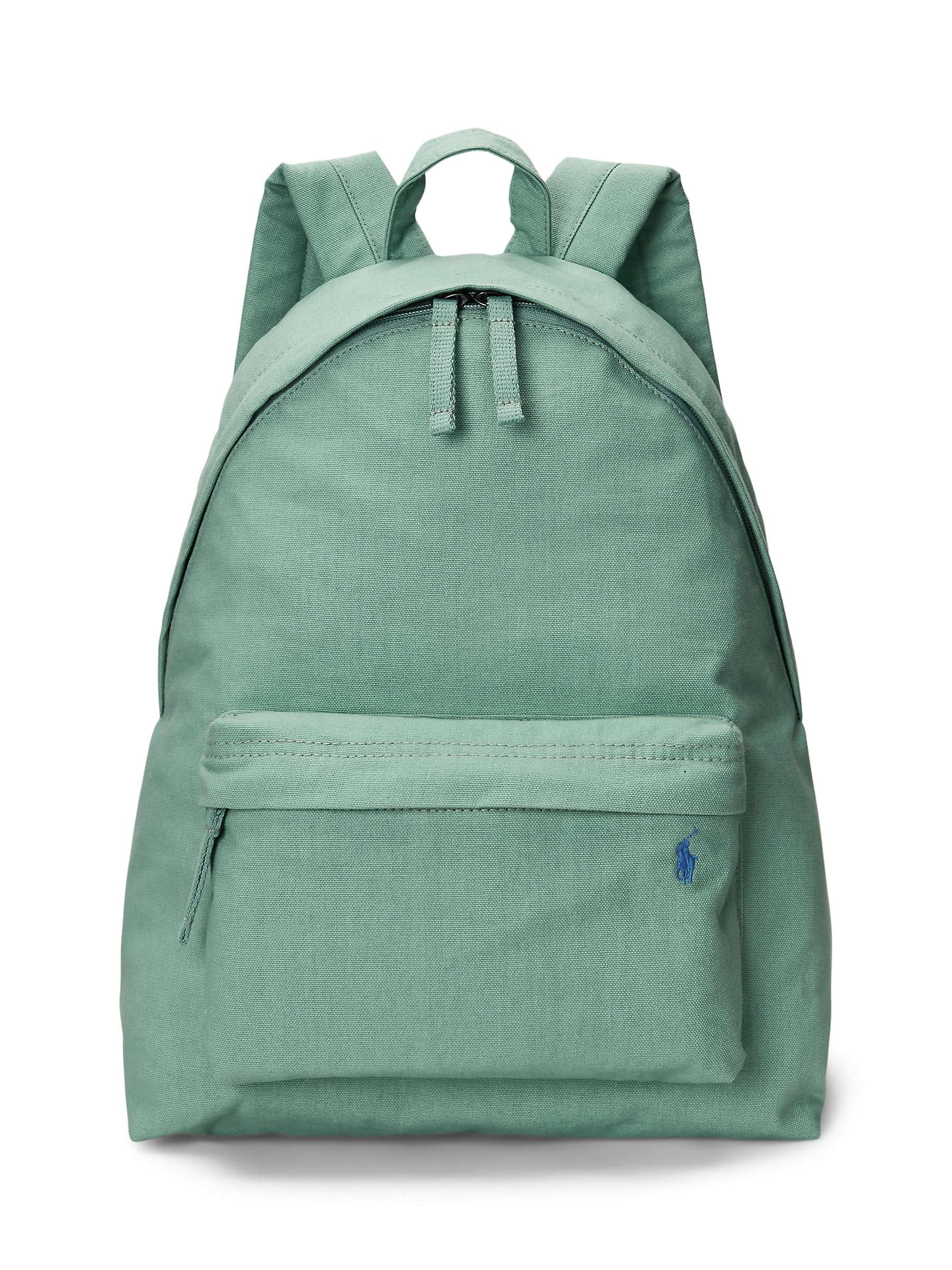Buy Ralph Lauren Large Canvas Backpack, Faded Mint Online at johnlewis.com