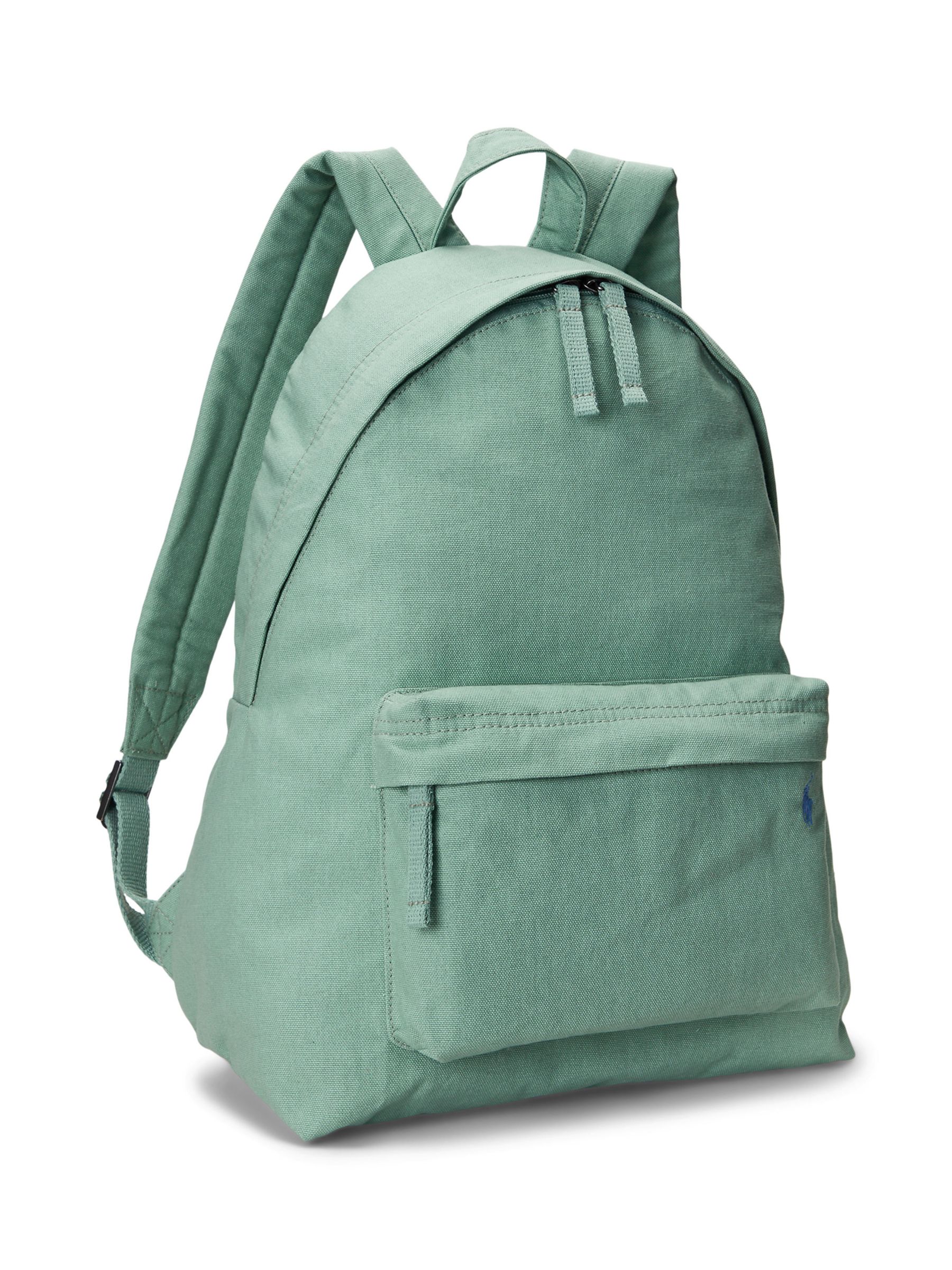 Ralph Lauren Large Canvas Backpack, Faded Mint at John Lewis & Partners