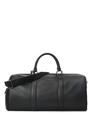Ralph Lauren Smooth Leather Duffle Bag, Black