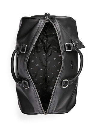 Ralph Lauren Smooth Leather Duffle Bag, Black