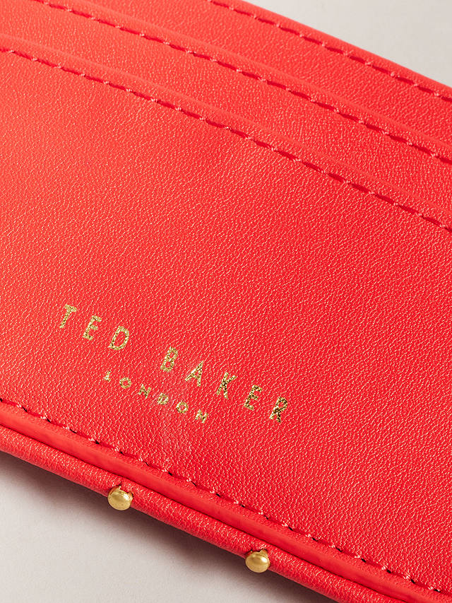 Ted Baker Kahnia Studded Edge Leather Cardholder, Coral