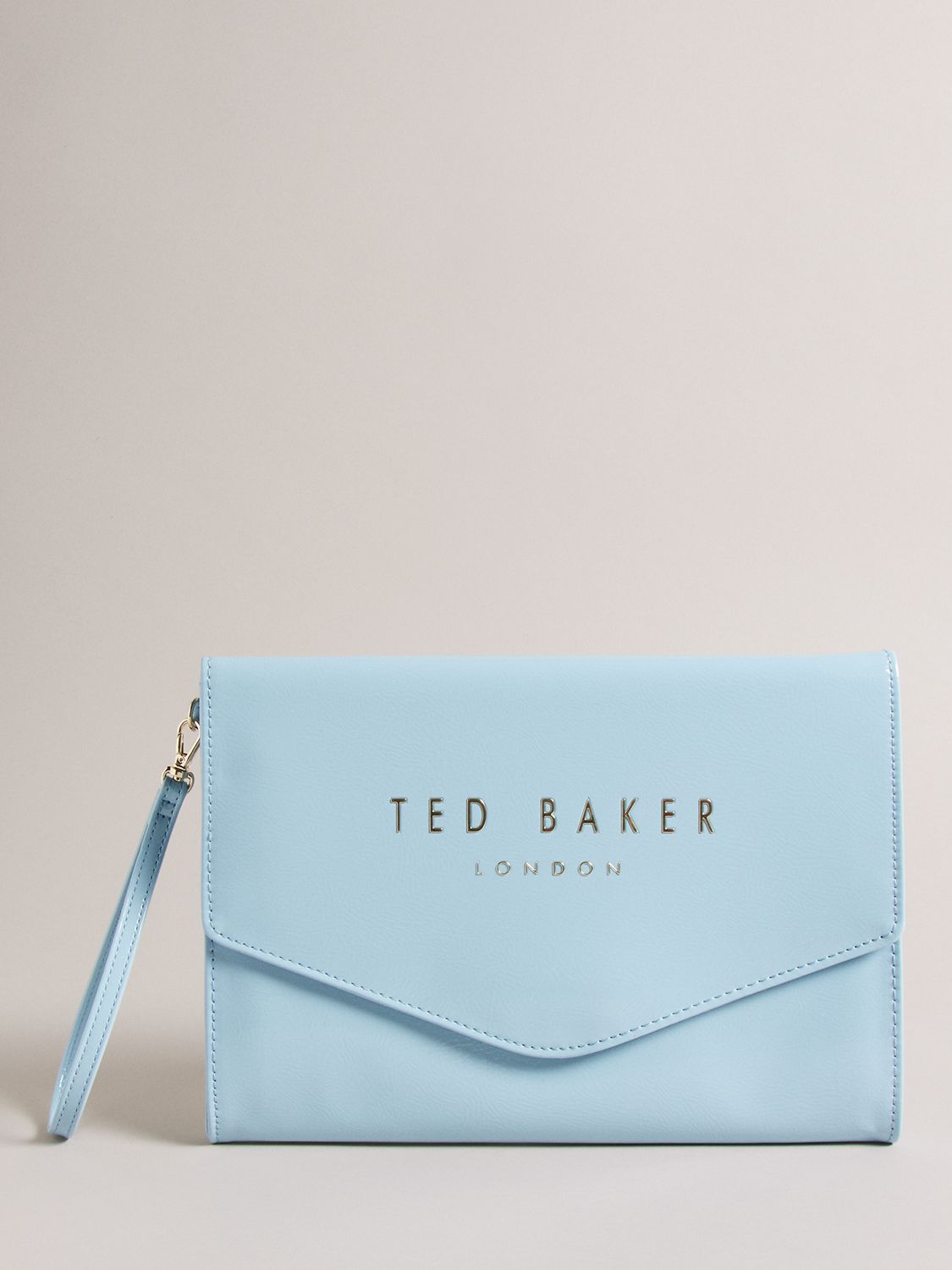 Buy Ted Baker Crinkie Crinkle Icon Pouch, Light Blue Online at johnlewis.com
