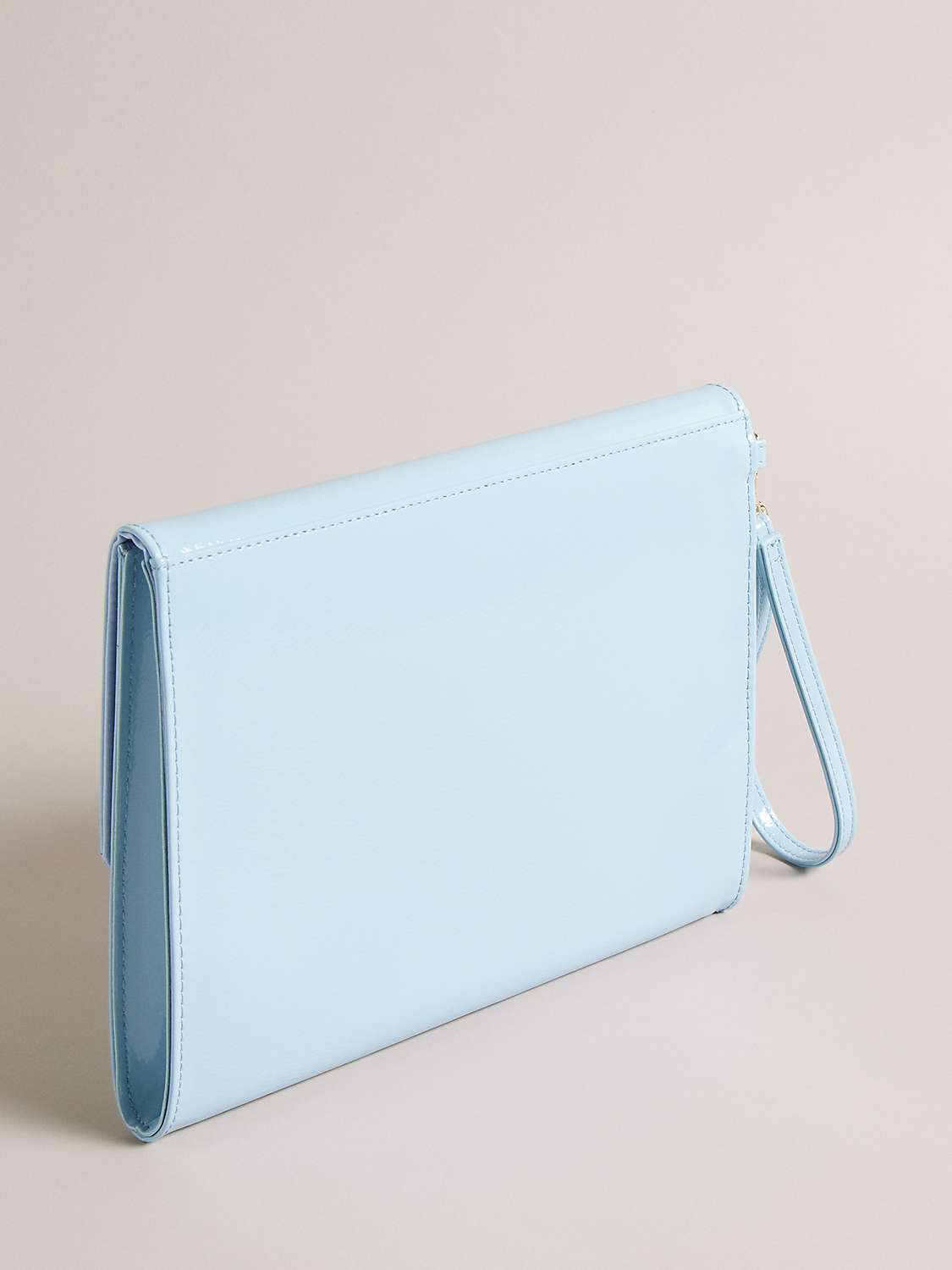 Buy Ted Baker Crinkie Crinkle Icon Pouch, Light Blue Online at johnlewis.com