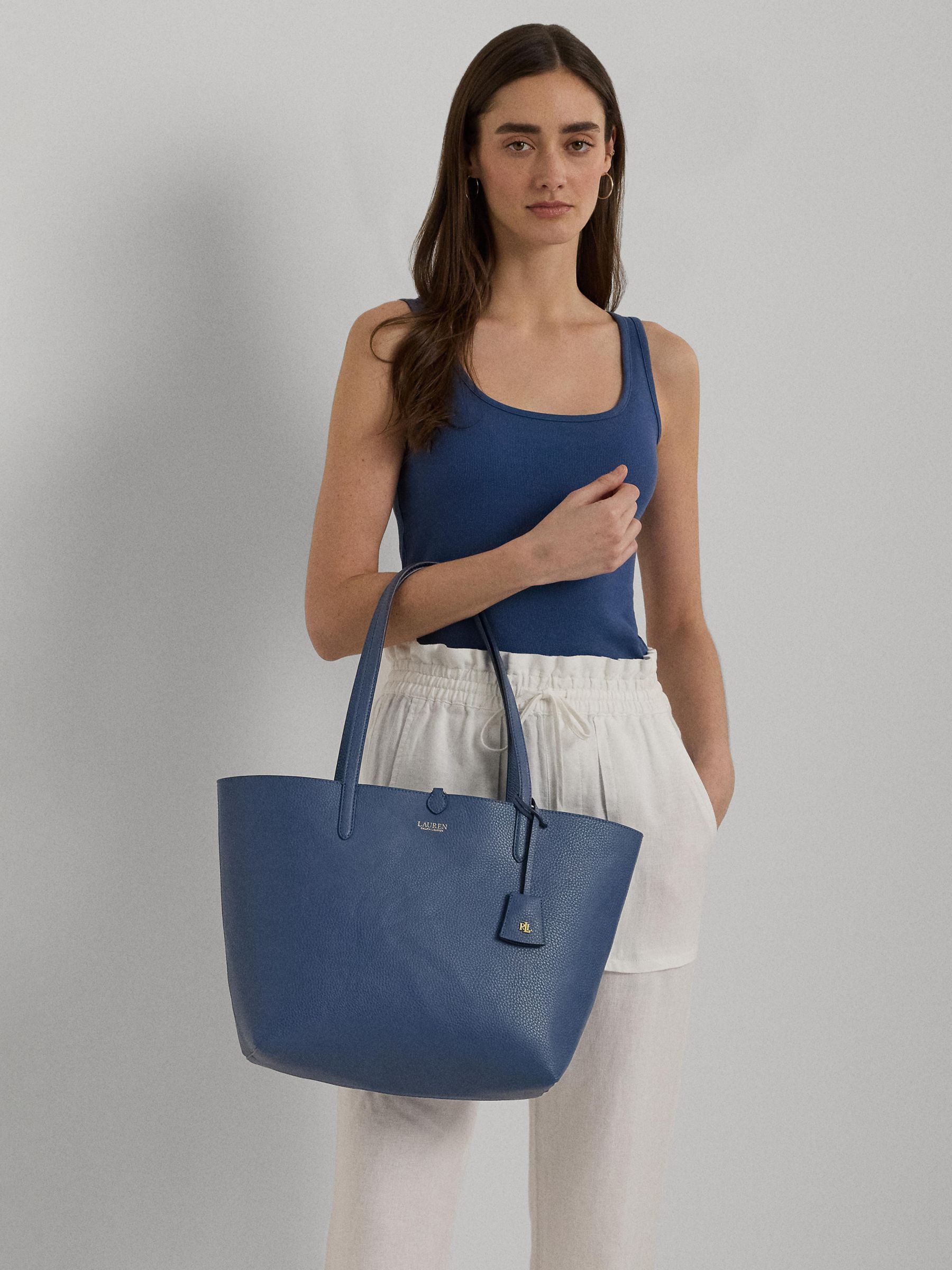 Lauren Ralph Lauren Indigo Blooms Reversible Tote Bag, Indigo Dusk/Antibes