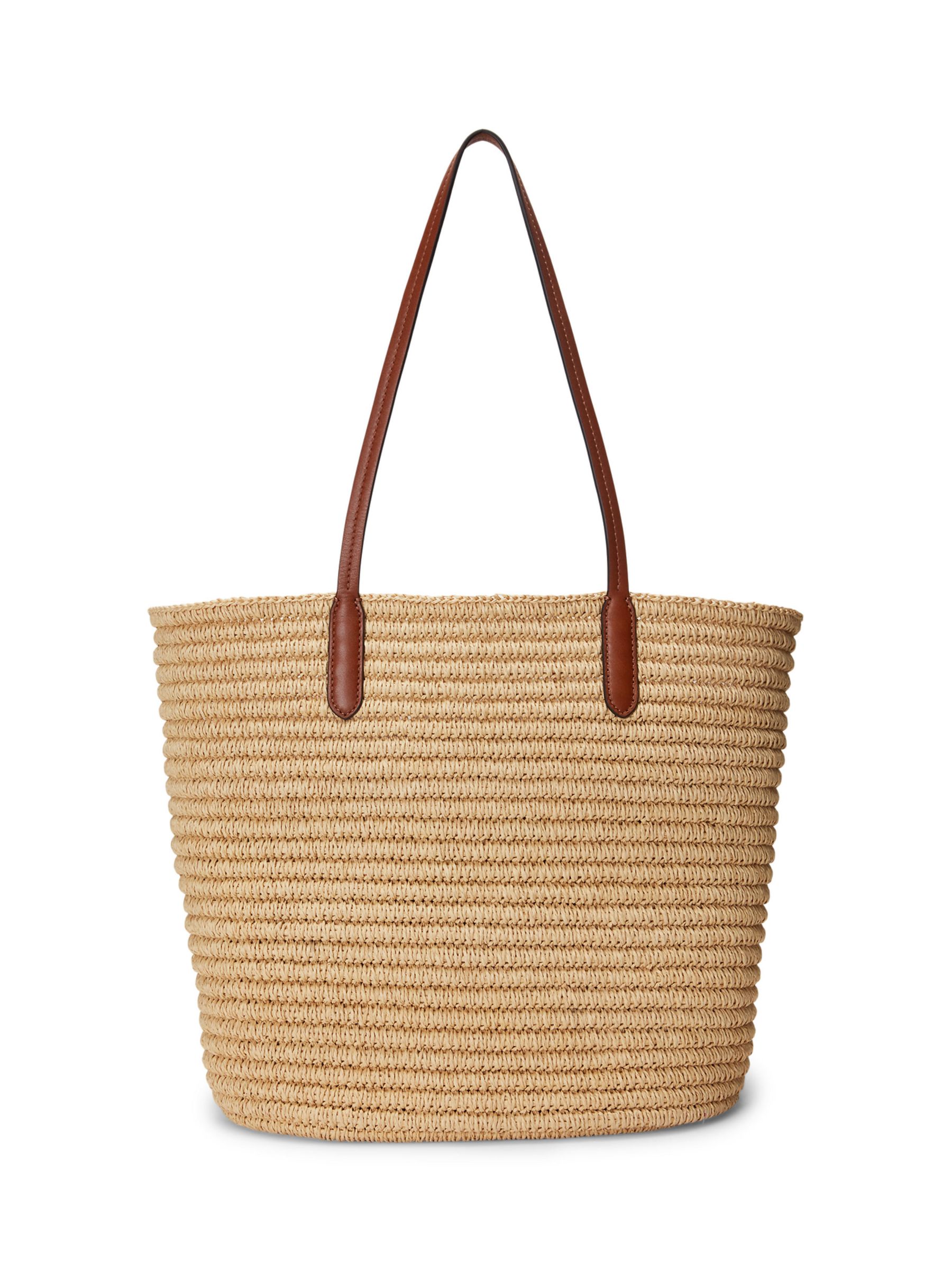 Ralph Lauren Lauren Ralph Lauren Brie Large Tote Bag, Natural/Lauren Tan