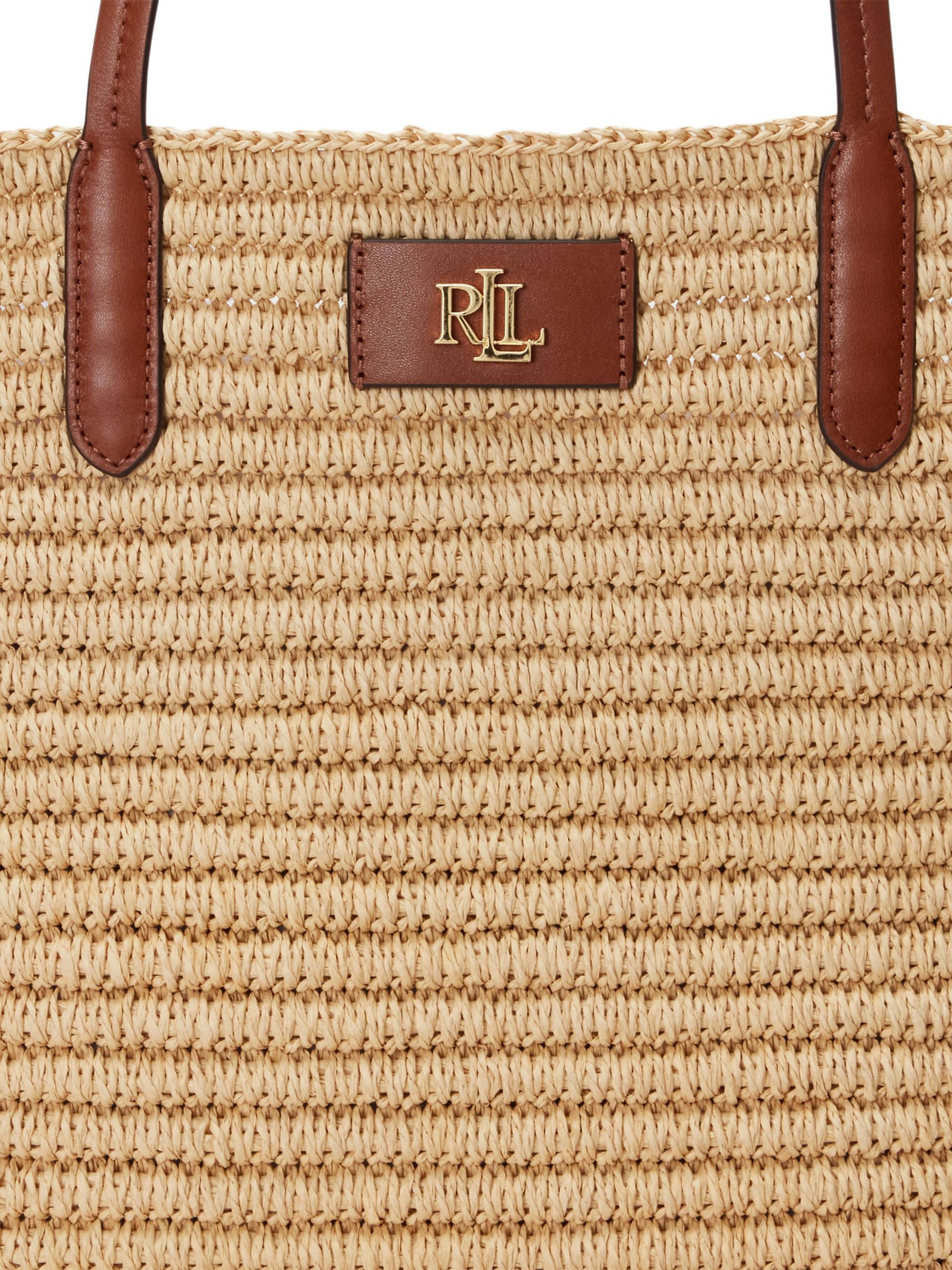 Ralph Lauren Lauren Ralph Lauren Brie Large Tote Bag, Natural/Lauren Tan