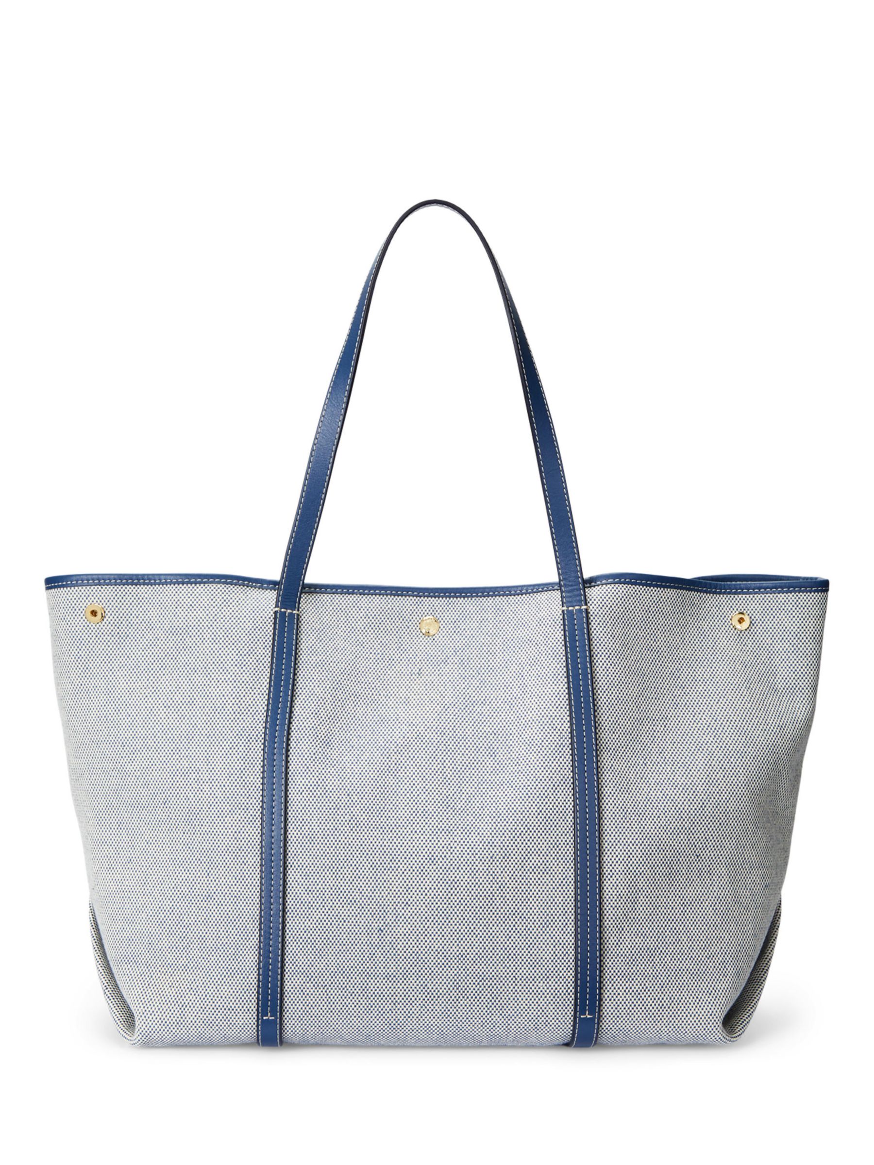 Lauren Ralph Lauren Emerie Tote Bag, Natural/Indigo Dusk