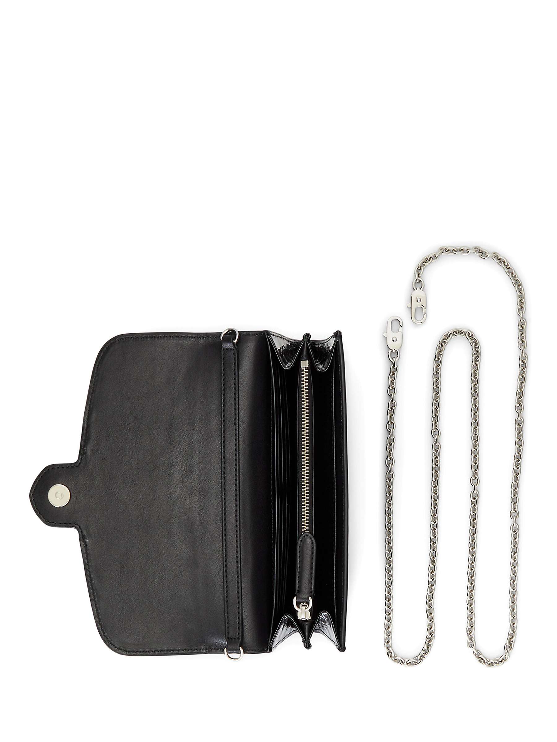 Buy Lauren Ralph Lauren Adair Leather Croc Cross Body Bag, Black Online at johnlewis.com