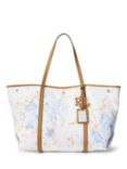 Lauren Ralph Lauren Emerie Jardin Leather Tote Bag, Jardins Cream/Buff