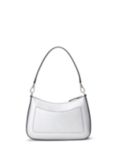 Lauren Ralph Lauren Danni 26 Leather Shoulder Bag, Polished Silver