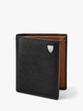 Aspinal of London ID & Coin RFID Saffiano Leather Wallet, Black/Tan