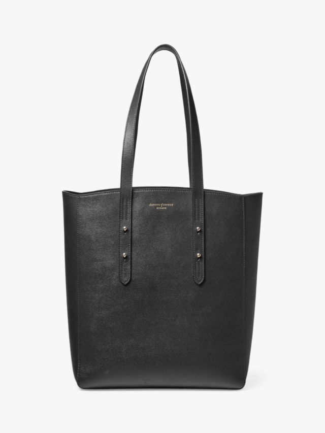 Aspinal of London Saffiano Leather Essential Tote, Black