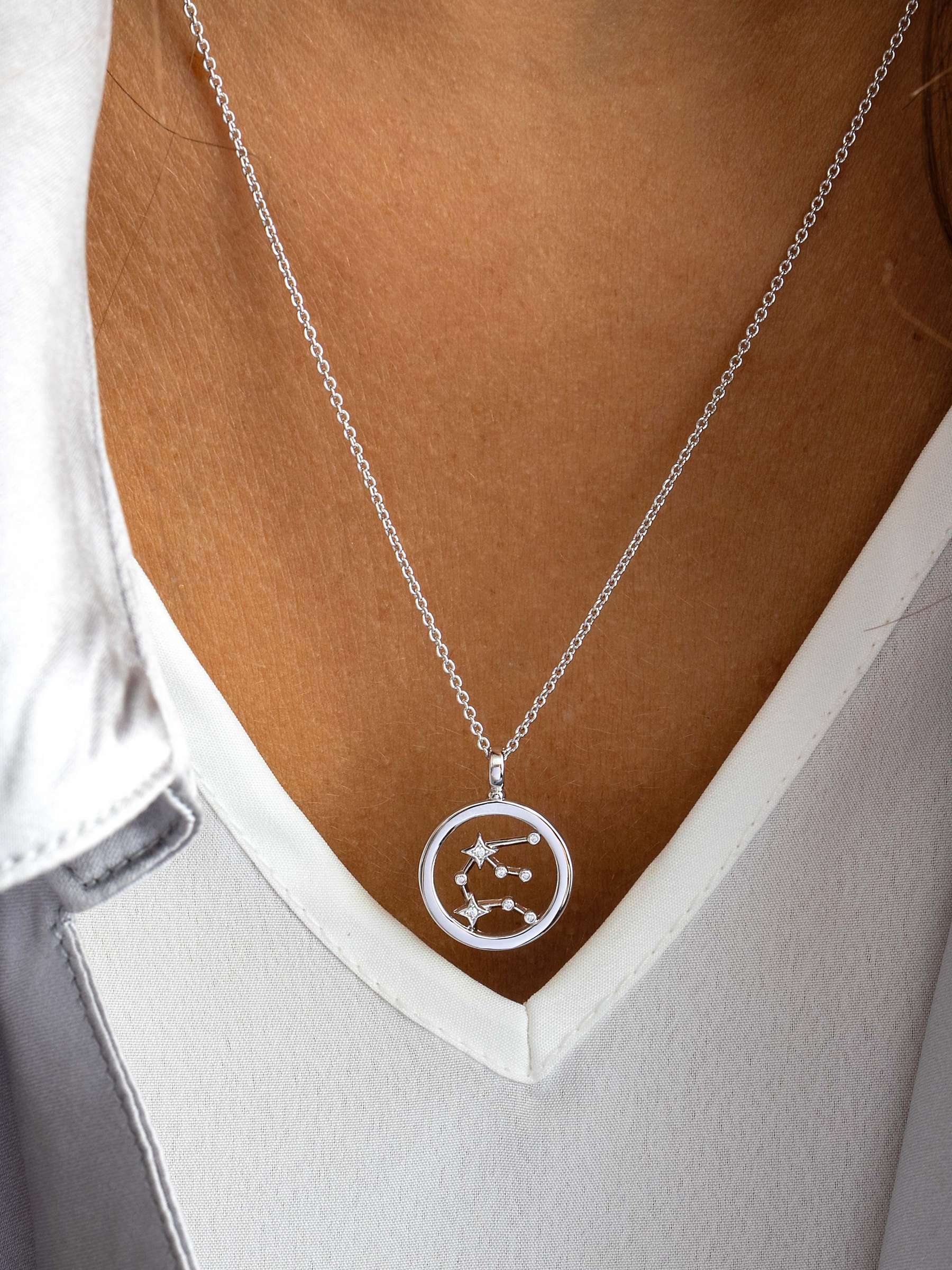 Buy Kit Heath Aquarius Constellation Pendant Necklace, Silver Online at johnlewis.com