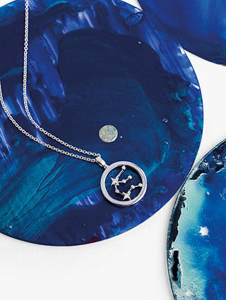Kit Heath Aquarius Constellation Pendant Necklace, Silver