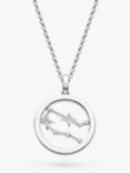 Kit Heath Gemini Constellation Pendant Necklace, Silver