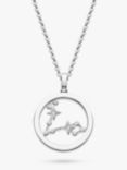 Kit Heath Pisces Constellation Pendant Necklace, Silver